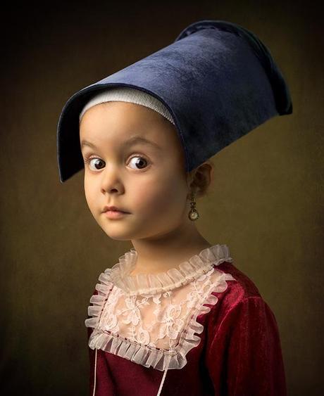 Il photographie sa fillette à la manière d’une peinture de Vermeer