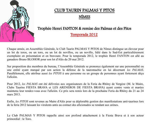 Les palmas y pitos 2012 + Fanton