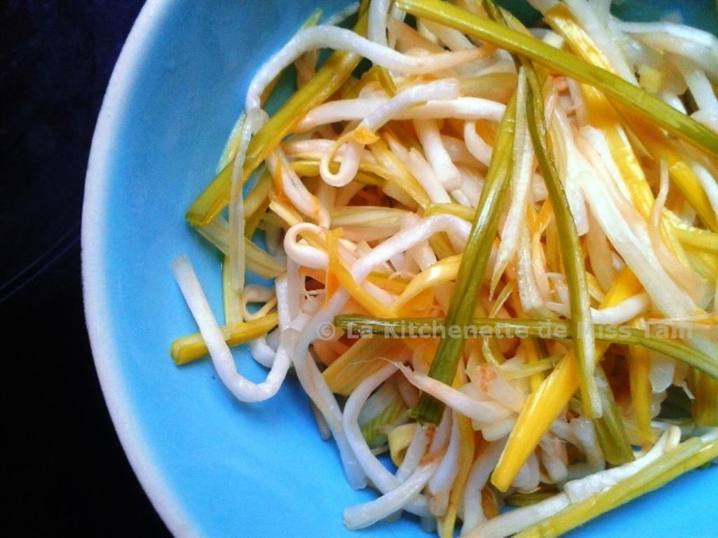 Vietnam : Pickles de germes de haricots mungo (dưa giá)