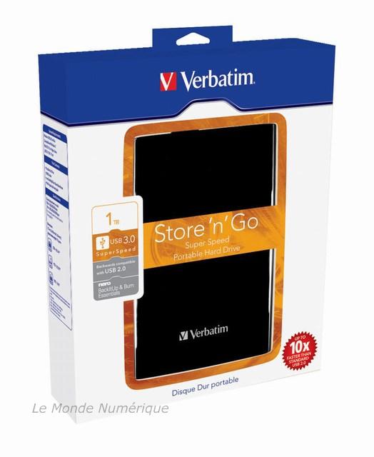 Disque dur externe Verbatim 1 To à 79 € et livraison gratuite