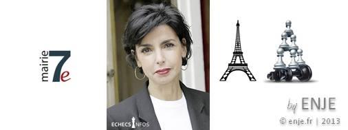 Découverte du jeu d'échecs avec Rachida Dati