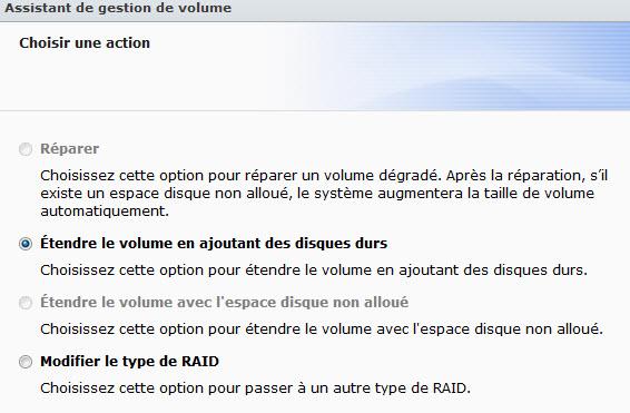 Tuto : Ajouter un disque à un système RAID5 sur un NAS Synology