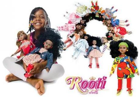 UNE POUPEE NOIRE QUI PARLE UN DIALECTE AFRICAIN : Rooti dolls