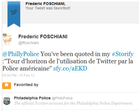 Preuve d'engagement de la Police de Philadelphie sur Twitter (1)