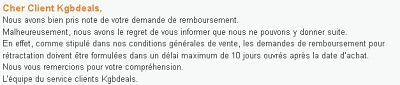 kgbdeals reponse reclamation opt #fail #réseauxsociaux #kgbdeals un e commercant sans relation client en ligne