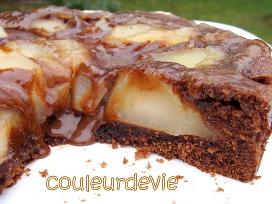 La tarte-cake-mousse chocolat poire de Christophe Felder