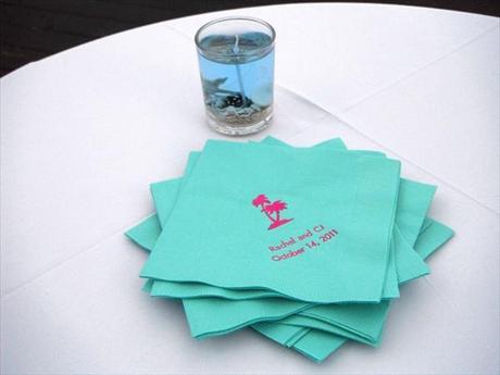 serviette-turquoise-perosnnalisee