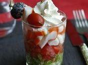 Verrine salade, tomates, Pleine Saveur chantilly Chavroux
