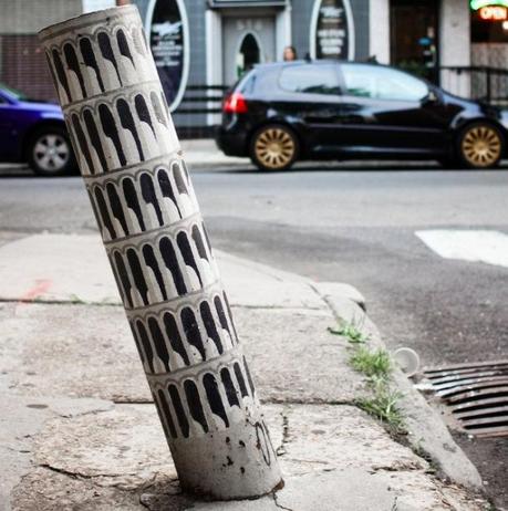 Le meilleur de l'art de rue - street art - art urbain (tour de Pise)