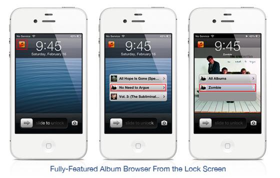 PowerMusic MiniPlayer, la zik' sur le lockscreen et dans le centre de notification de votre iPhone...