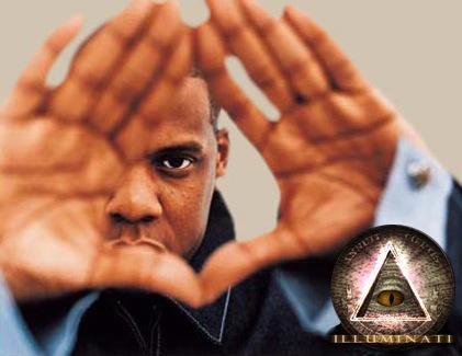 Jay-z faisant le signe illuminati