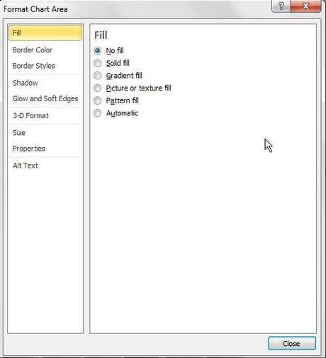 Format chart area