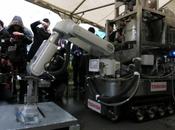 Fukushima robot pour pulvériser aspirer radioactivité
