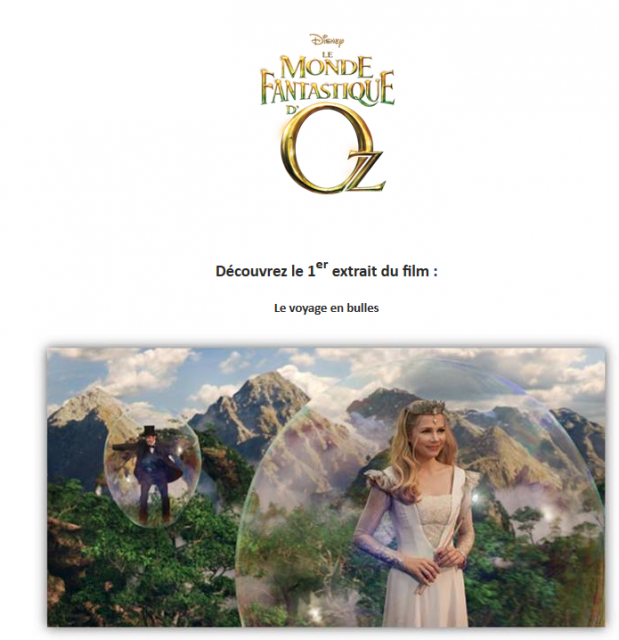 Le Monde Fantastique d’Oz : un premier extrait du film et le titre interprété par Mariah Carey maintenant disponibles !‏