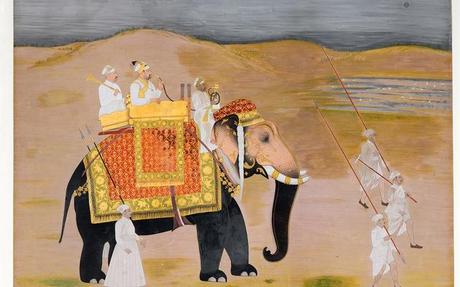 L'empereur mogol Muhammad Shah voyageant sur un éléphant, Hunhar, Inde, vers 1750 © Fondation Custodia, Collection Frits Lugt, Paris