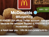 compte twitter @burgerking piraté transformé McDonald’s