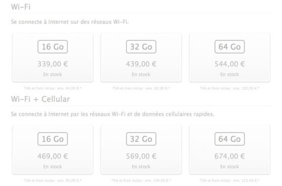 L'iPad mini est désormais en stock...