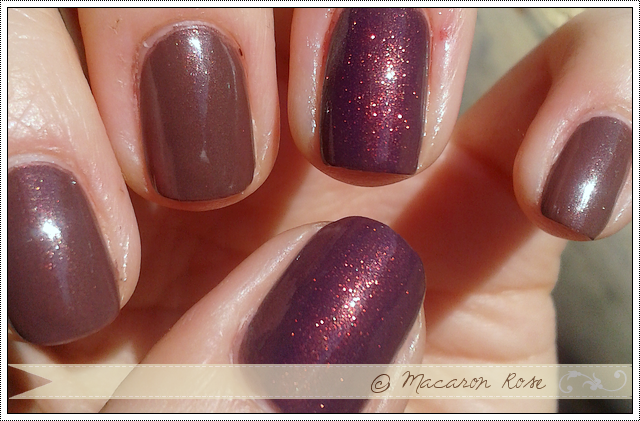 [Ongles] Terre de Sienne & pipi de licorne en accent nail discret