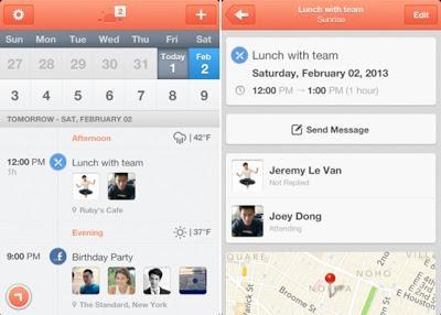 Sunrise, le calendrier incontournable sur iPhone