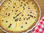Tarte pommes pépites chocolat avec pâte sablée amandes