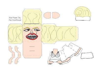 Marilyn Monroe free Paper toy by CocoFlower