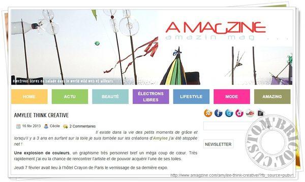 Article Amagzine-Amylee fev 2013