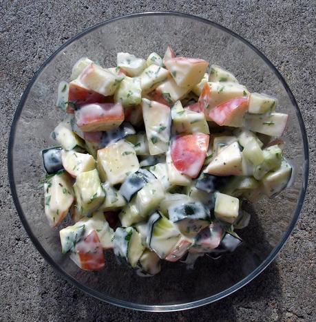 Salade de courgettes, pommes & céleris