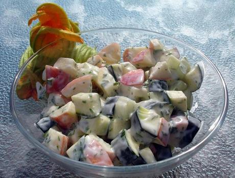 Salade de courgettes, pommes & céleris