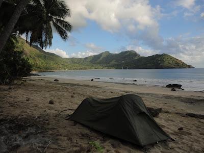 Camping sauvage à Nuku Hiva