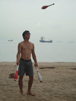 Panama-ciudad con amigos viajeros y malabaristas