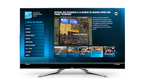 France24 sur le portail Smart TV LG