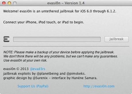 Tutoriel: Jailbreak iOS 6.1.2 avec Evasion 1.4