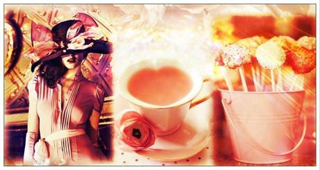 tea time, pink heart cup, sucette rose