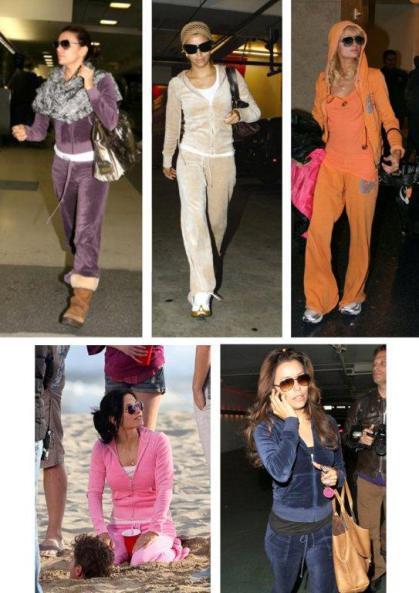 eva longoria juicy couture, paris hilton jogging juicy couture