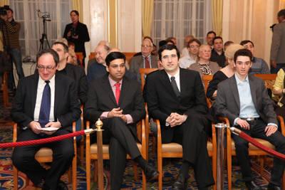 Boris Gelfand, Viswanthan Anand, Vladimir Kramnik et Fabiano Caruana - Photo © site officiel