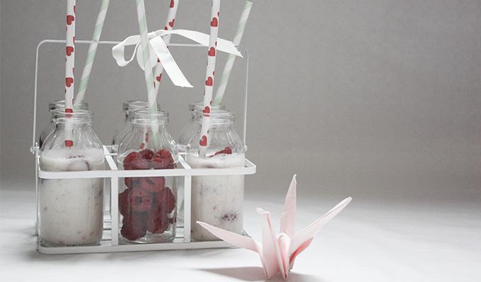 Smoothie vegan et petits pains aux litchis