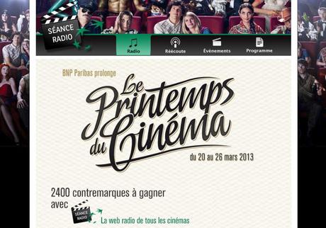 Le Printemps du Cinéma avec Séance Radio