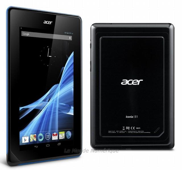 MWC 2013 : Nouvelle Tablette Acer Iconia Tab B1 version 16 Go sous Android