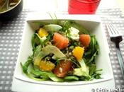 Salade roquette fenouil agrumes féta