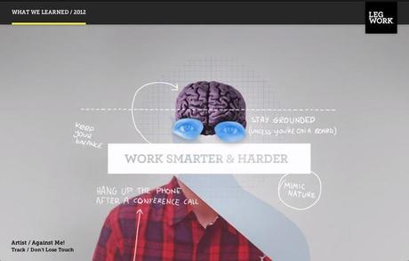 Websites of the week #21 Leg Work | What we learn in 2012