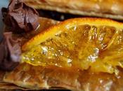 Mille feuille ganache chocolat poivré oranges confites