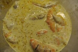 Gambas curry coco, faîtes mariner dans le lait de coco avec les épices Gambas curry coco, faîtes mariner dans le lait de coco avec les épices