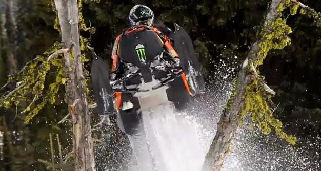 Session moto neige en mode barge !!