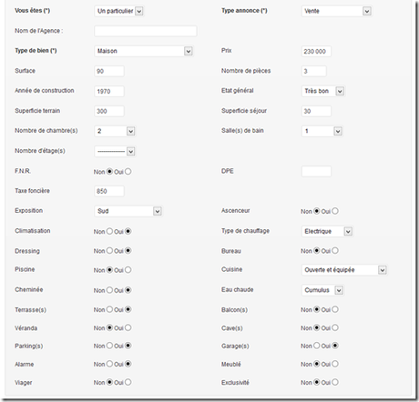 WordPress - Interface de gestion d'une annonce immobilière - 02