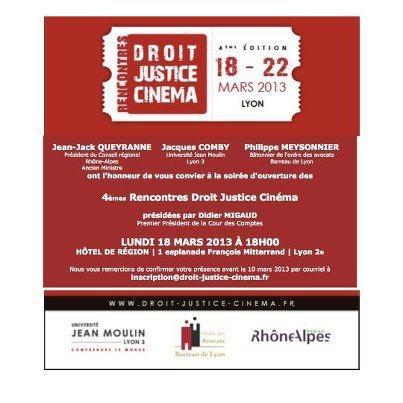 Du 18 au 22 mars 2013 : Rencontres Droit Justice Cinéma RencontresDroitJustices2013