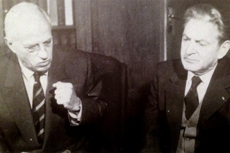 Simon Lagunas (à gauche) aux côtés du Colonel Rol-Tanguy, dirigeant de la Résistance pendant la seconde guerre mondiale