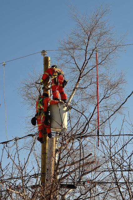 Les techniciens d’Hydro…