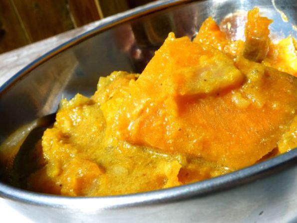 Patates douces et courge butternut au curry indien