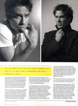 Ian Somerhalder pour le Magazine Origin.