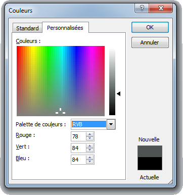 Autres couleurs de contour